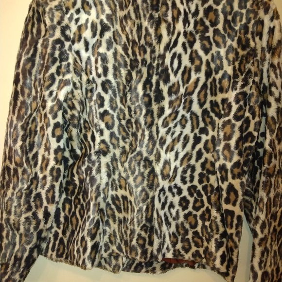 Jean Claude Poitras Bof cheetah print Blazer - Picture 5 of 7